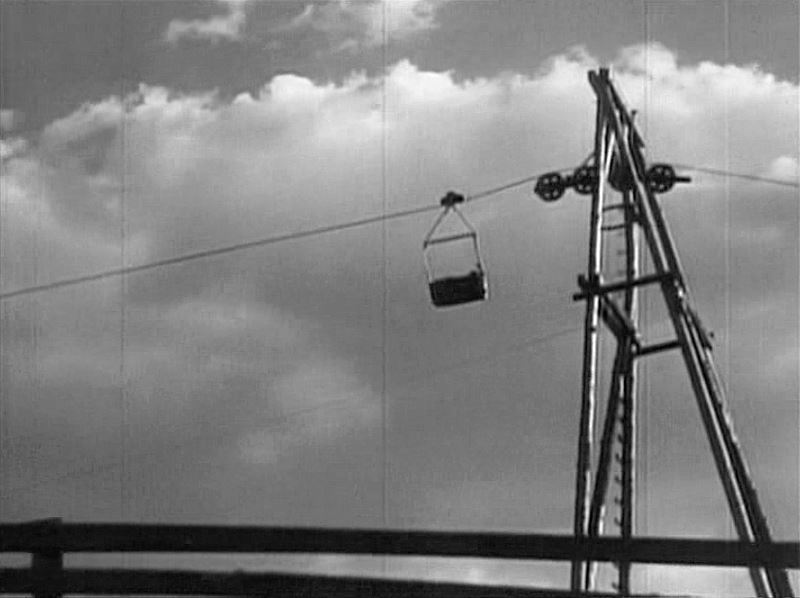 Podolská nákladní lanovka ve filmu Matka Kráčmerka z roku 1934.