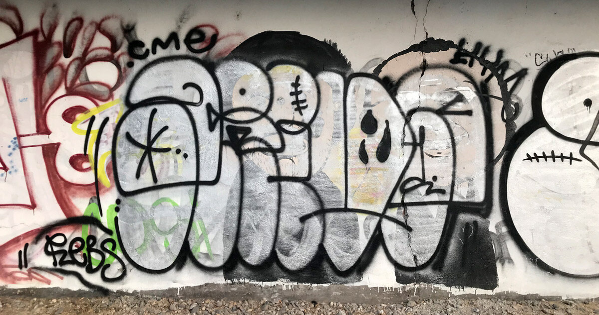 Vyšehrad, graffiti, 2023