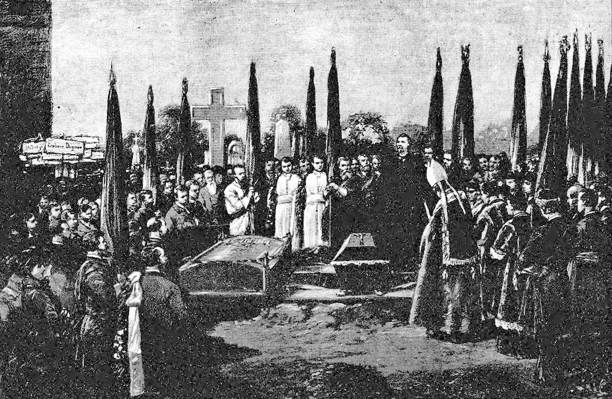 Pohřeb Václava Beneše Třebízského na Vyšehradském hřbitově