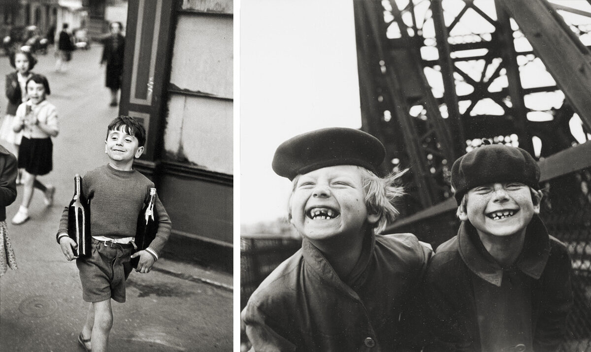 Henri Cartier-Bresson – Rue Mouffetard, Paris / Dagmar Hochová – Dvě na mostě